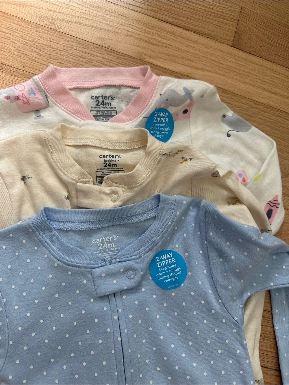 Carter's 24 M footie pajama bundle - cotton - zip up Footed Sleepers